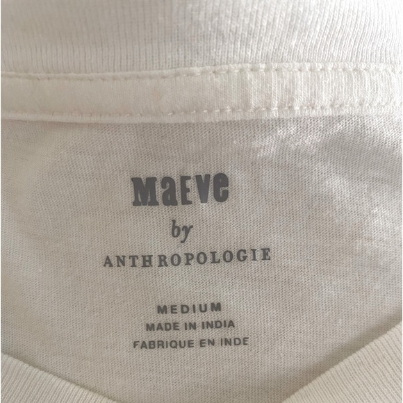 Maeve Anthropologie white crop tee - Picture 5 of 7